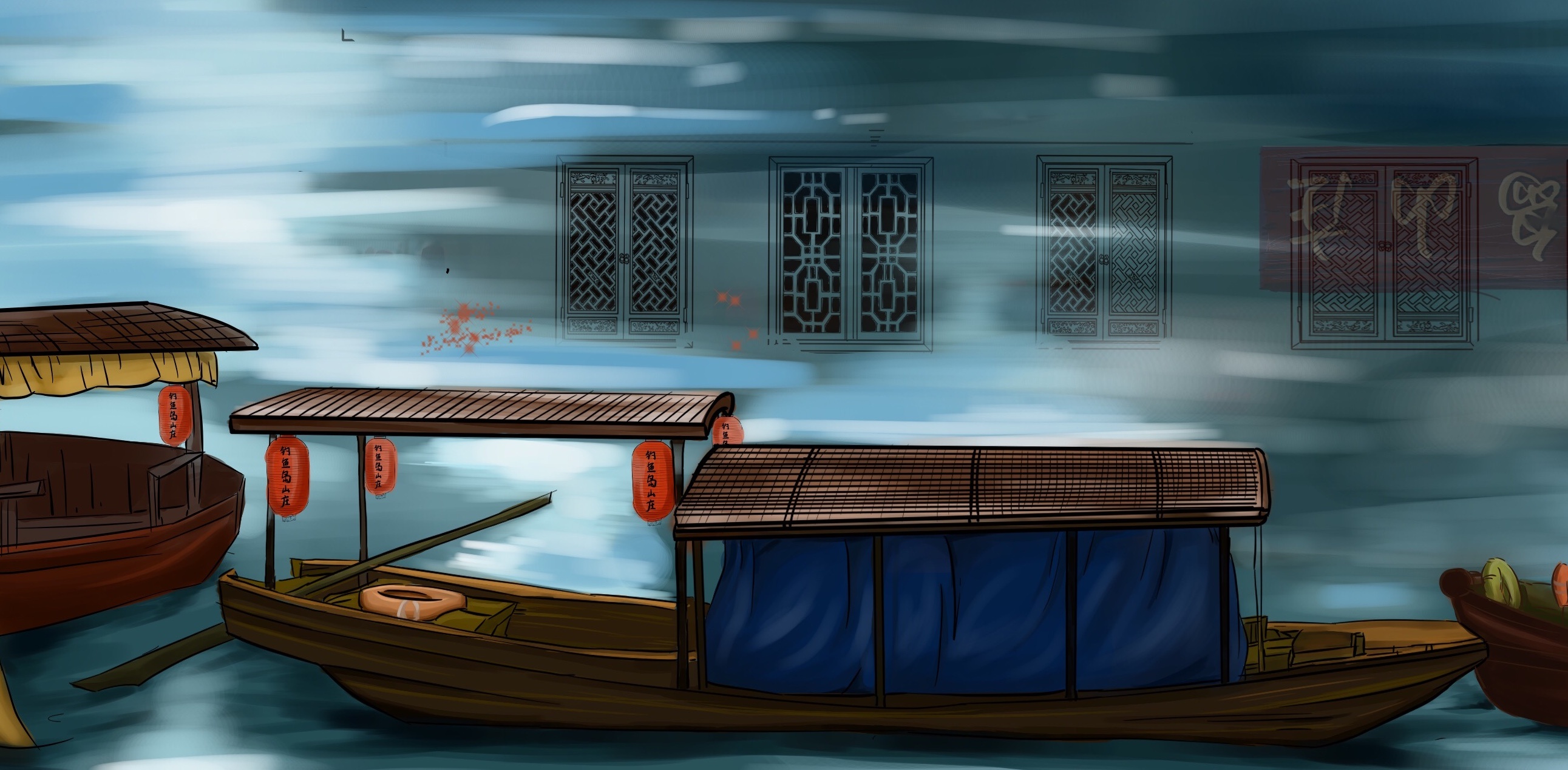 江南水乡|插画|游戏原画|一味犊 - 原创作品 - 站酷 (zcool)