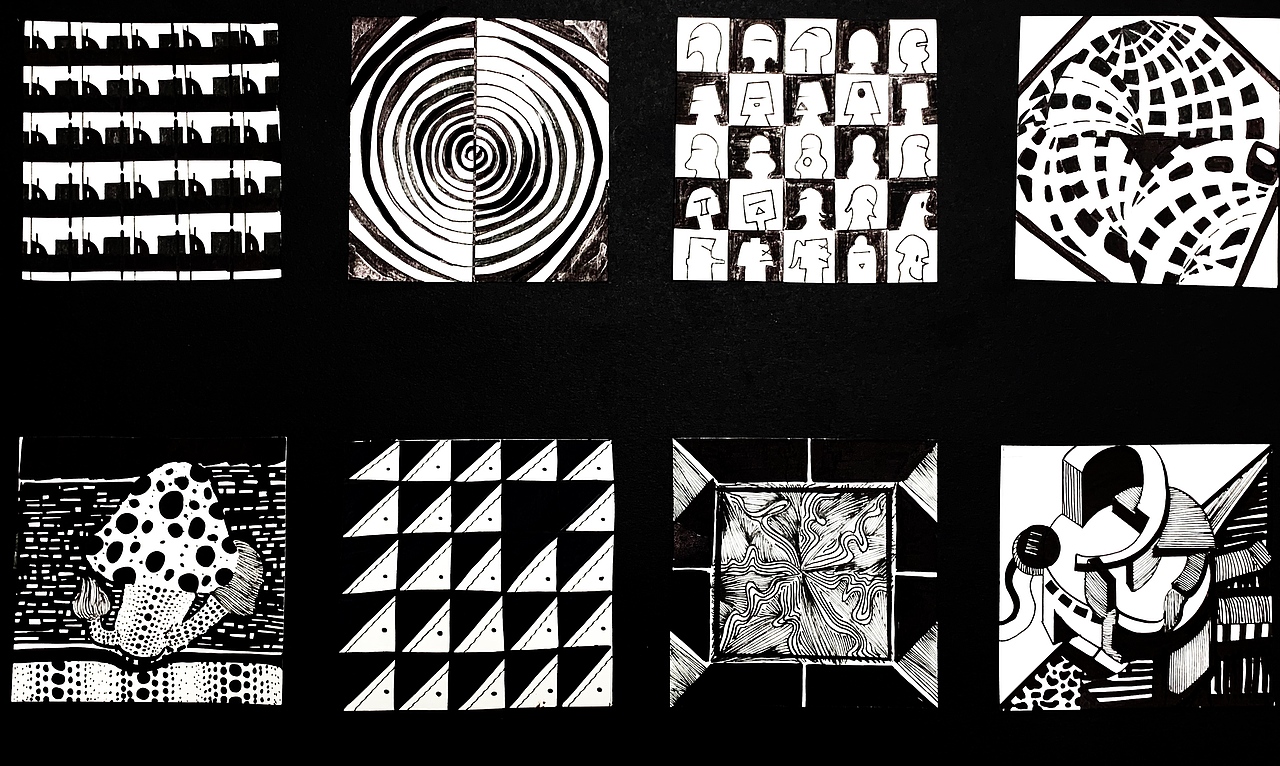 设计学类19-6班 骨骼练习 构成作业