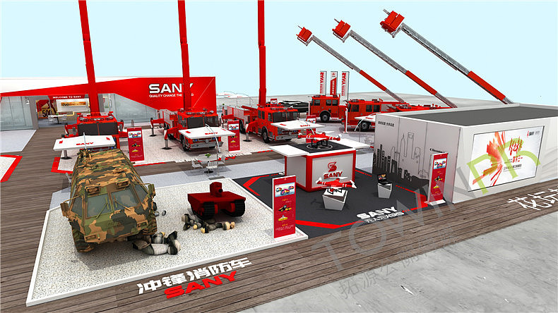 创新智造•品质三一丨第18届三一消防展（图ZMTgxODU1ODk2） - 展陈设计 - 站酷设计师创意活动原创素材 - 站酷ZCOOL