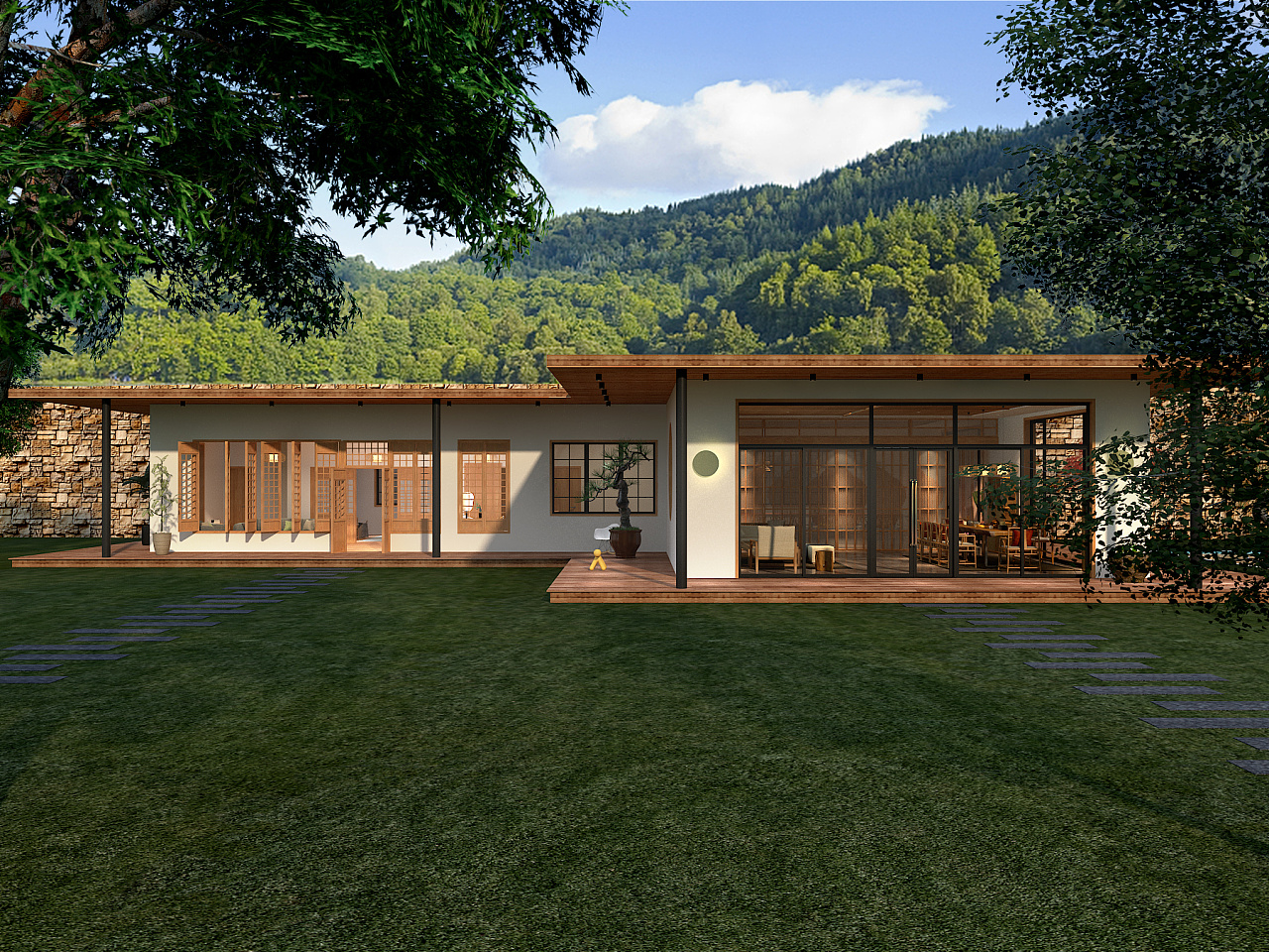 新中式风格山中小院设计叶平作品