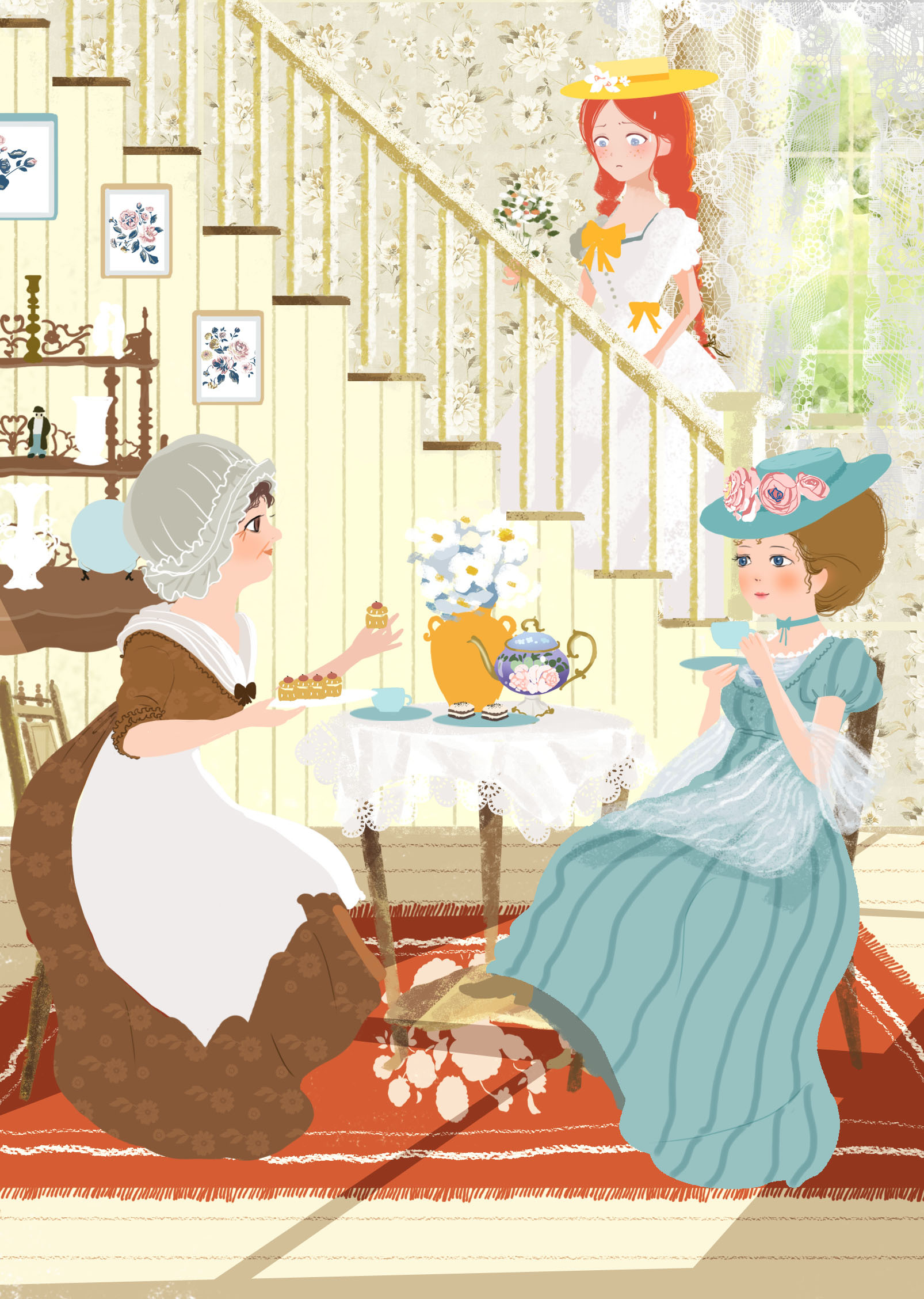 给凯叔家画的《绿山墙的安妮》插图