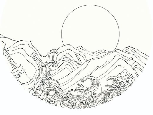 日历书《我们的中国》部分图片线稿