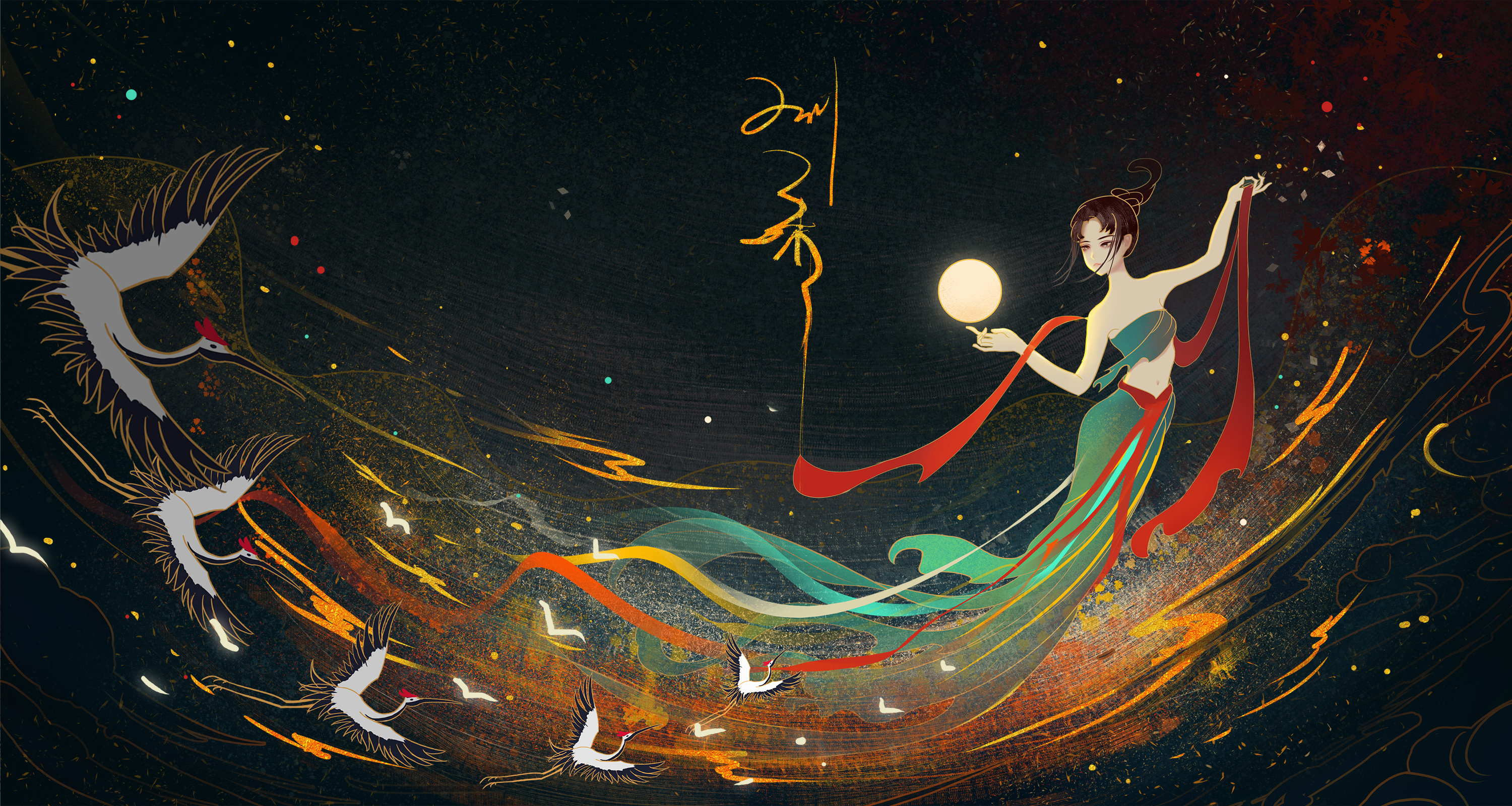 中国风飞天仙女敦煌壁画|插画|创作习作|别桑 - 原创作品 - 站酷