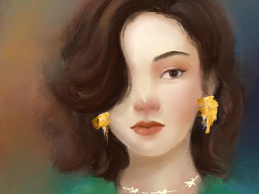 绿色的花开在山崖