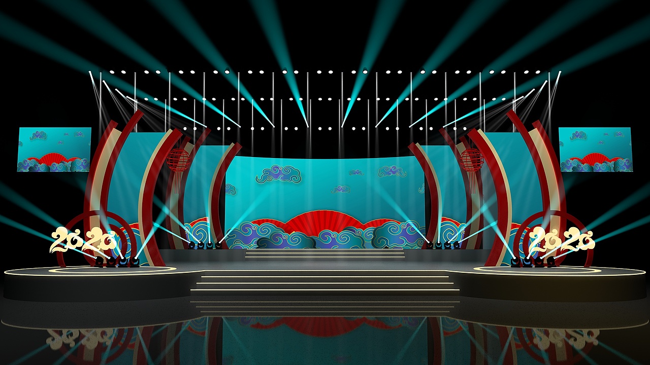 一个小小的春节晚会舞台