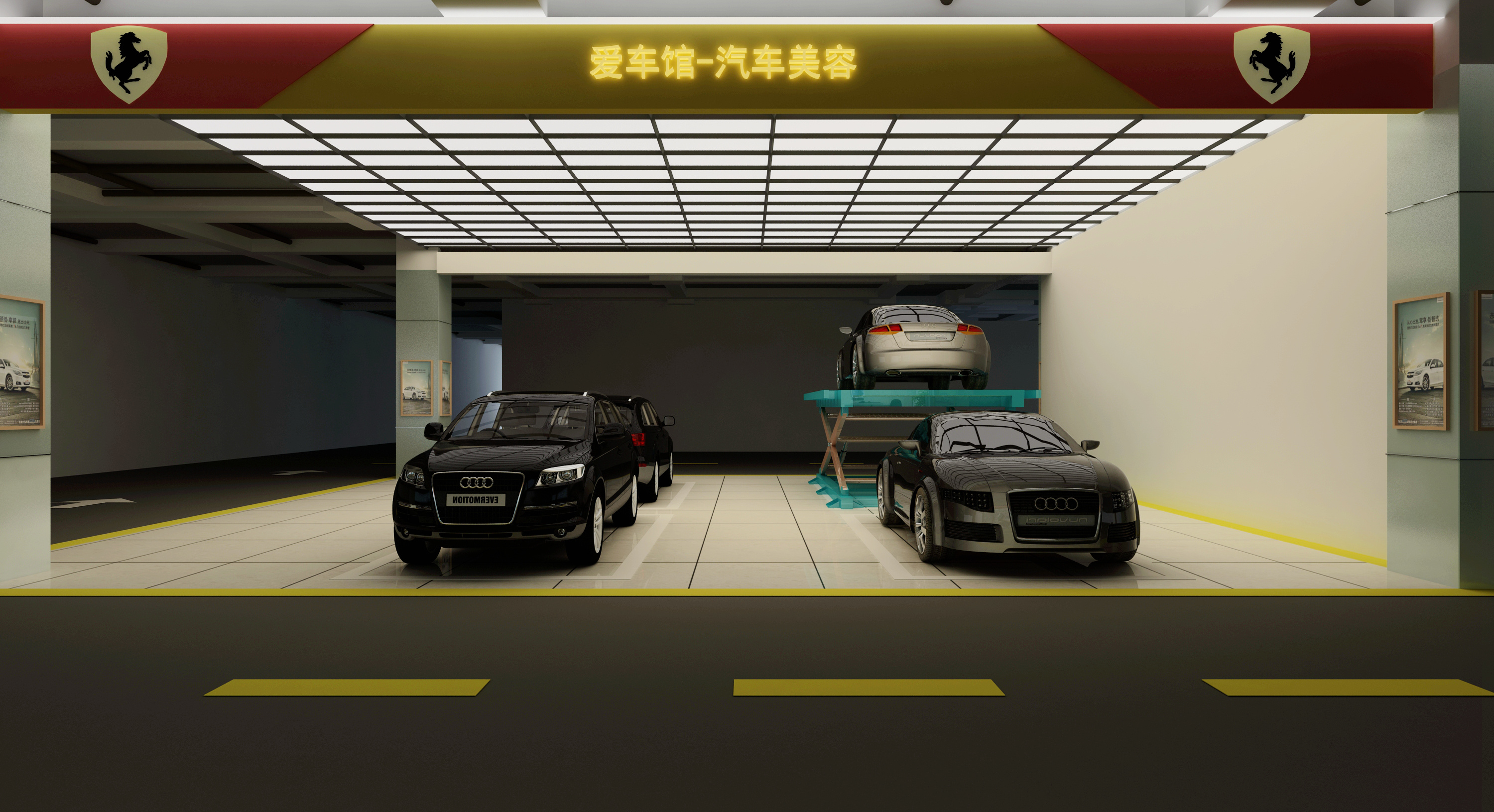 洗车行-爱车馆|空间|建筑设计|苏智文szwiner - 原创作品 - 站酷