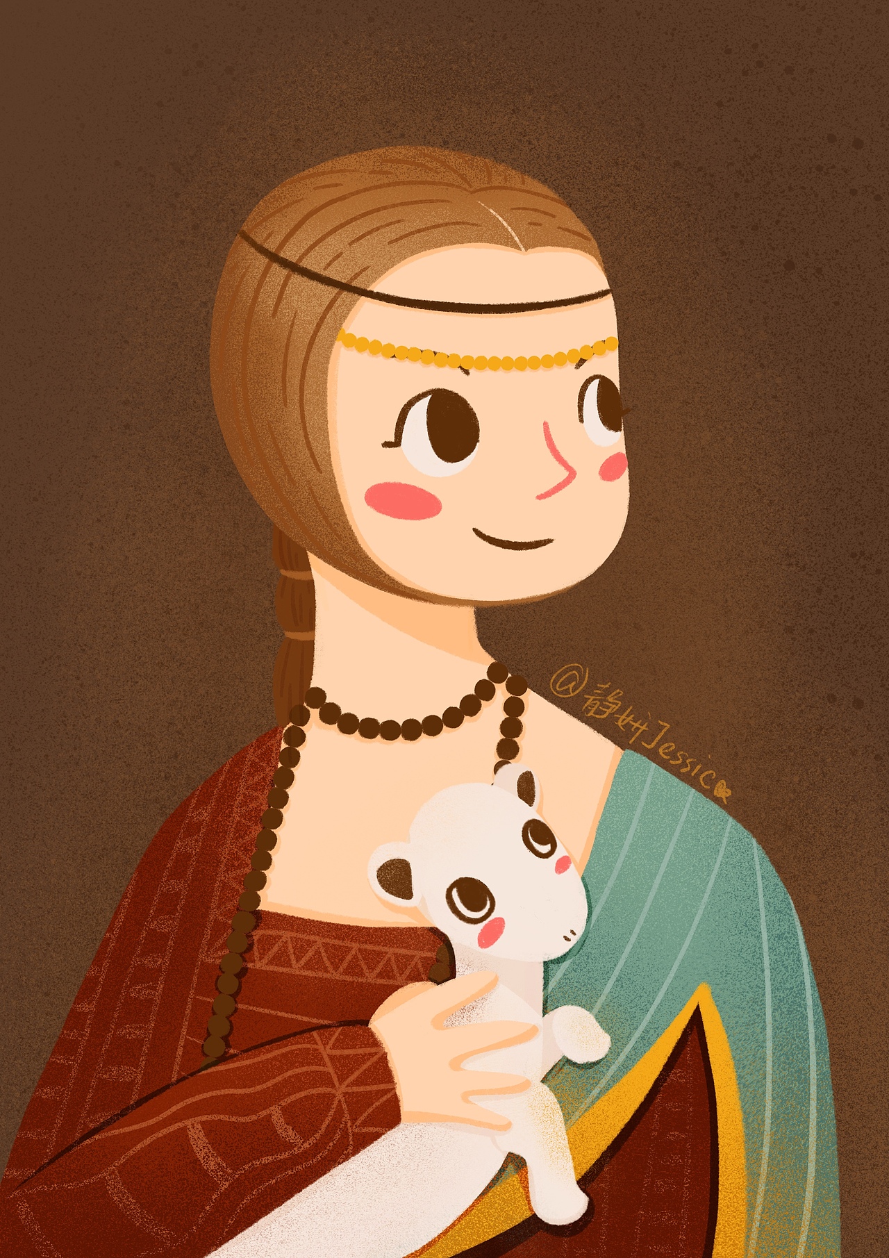 万物皆可萌——名画篇（图ZMTgzNDY2MTg4） - 商业插画 - 站酷设计师静妍插画原创素材 - 站酷ZCOOL