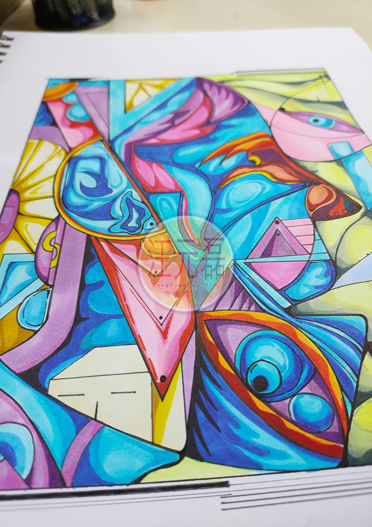 考研视觉传达设计马克笔原创手绘色彩构成