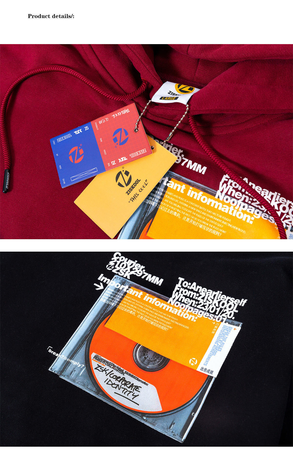 ZISKOOL 2020AW CD case/Ankle logo Sweater（图ZMjM3MDY4MDU2） - 休闲/流行服饰 - 站酷设计师ZISKOOL原创素材 - 站酷ZCOOL