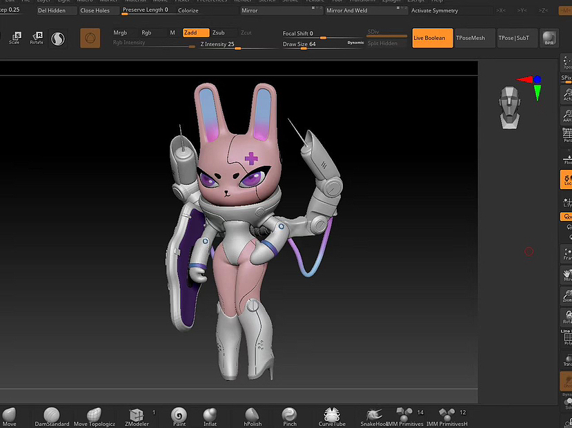 潮兔IP建模渲染