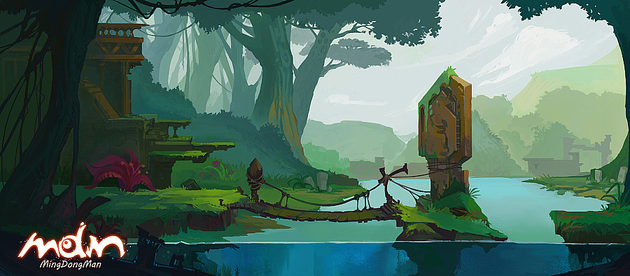 原创作品:游戏美术系列之游戏原画场景|沙漠飞