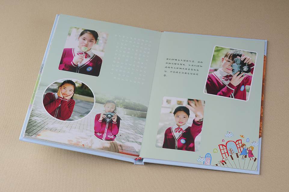 成都班级毕业纪念册定制设计-成都影楼相册制作厂家
