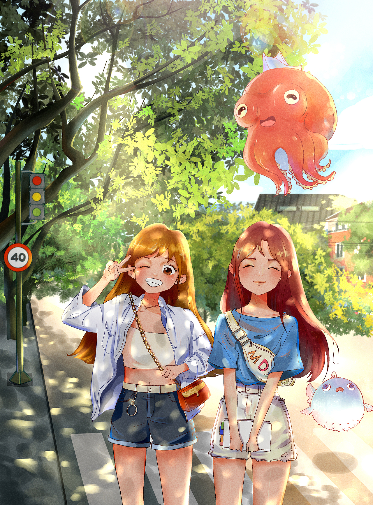 我的姐妹们（图ZMjQ1MzMyODYw） - 艺术插画 - 站酷设计师金大大大哒原创素材 - 站酷ZCOOL