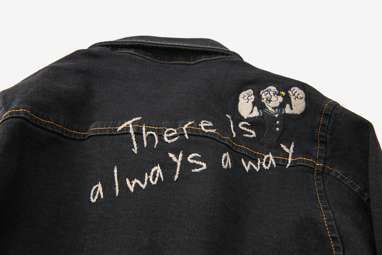 大力水手牛仔衬衫拍摄裤子服装摄影平铺挂拍白底图（图ZMTg4MDU5NTA4） - 产品摄影 - 站酷设计师杭州摄影师祥子原创素材 - 站酷ZCOOL