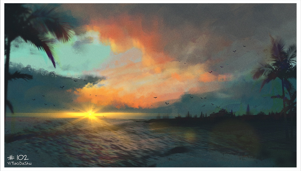 一个色彩练习的步骤图（图ZMzA4NTc0NzY0） - 创作习作 - 站酷设计师一条大樹原创素材 - 站酷ZCOOL