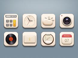 八個(gè)擬物圖標(biāo)設(shè)計(jì)