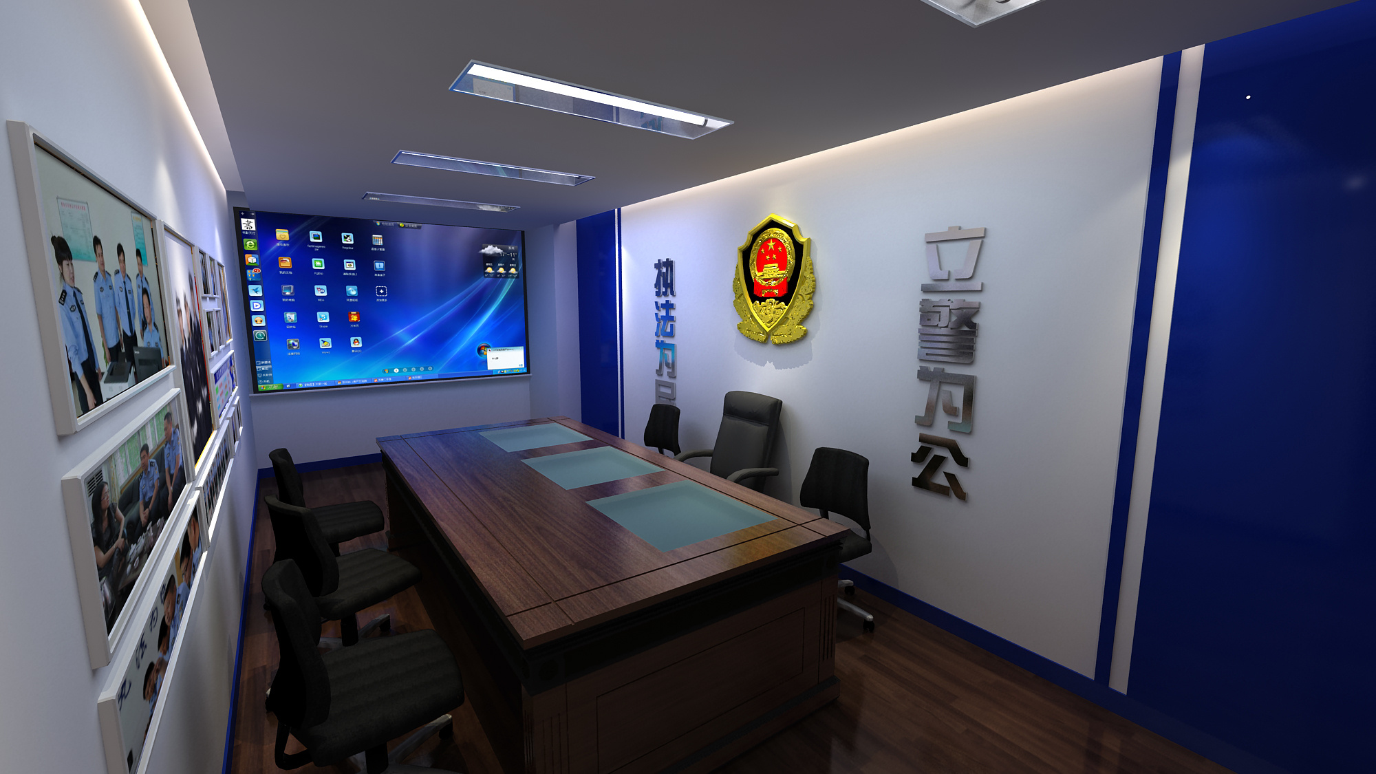 警察办公大厅 |空间|家装设计|Z00389290 - 原创作品 - 站酷 (ZCOOL)