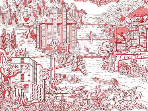 重庆森林 插画设计