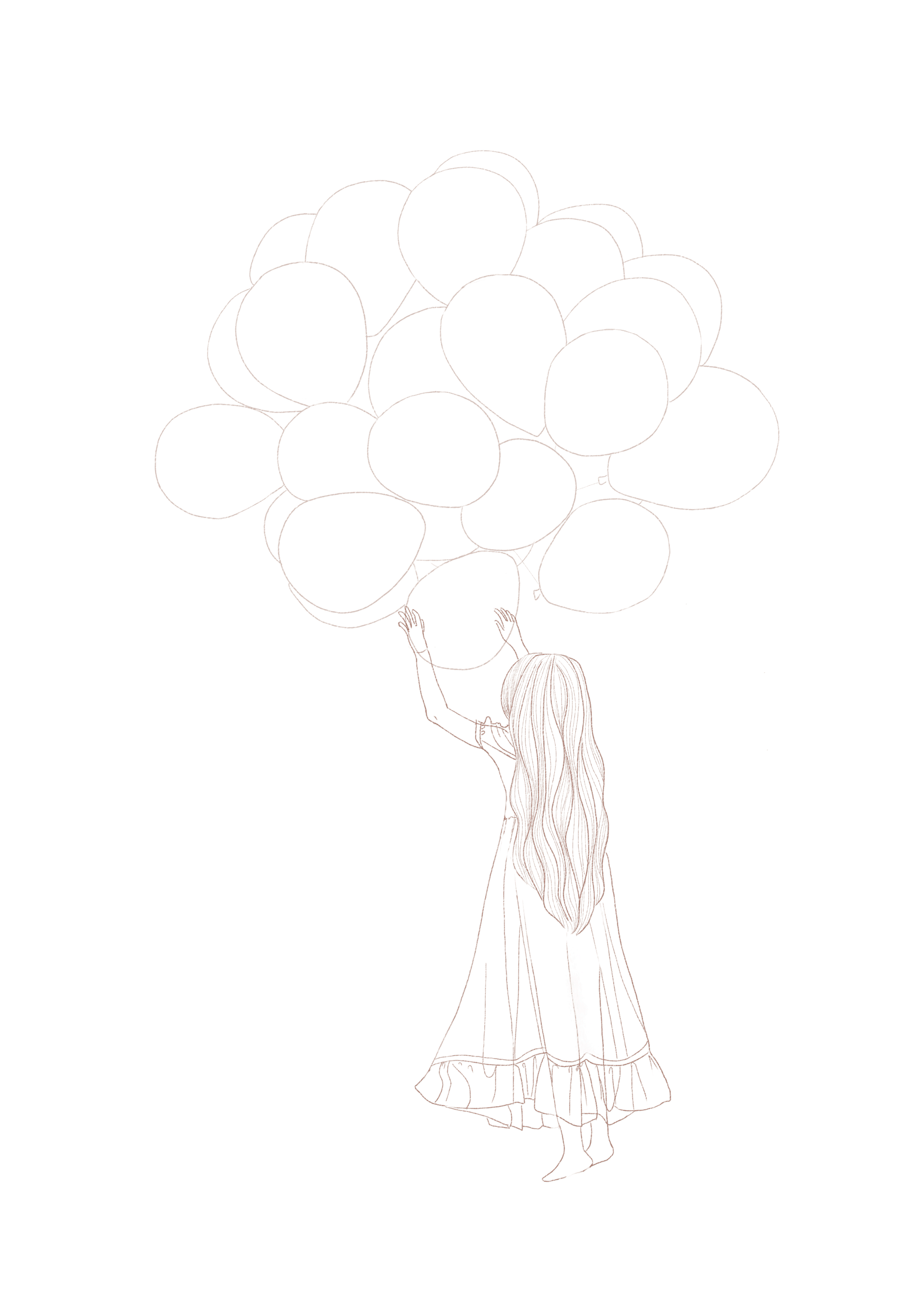 手绘插画 春天的秘密