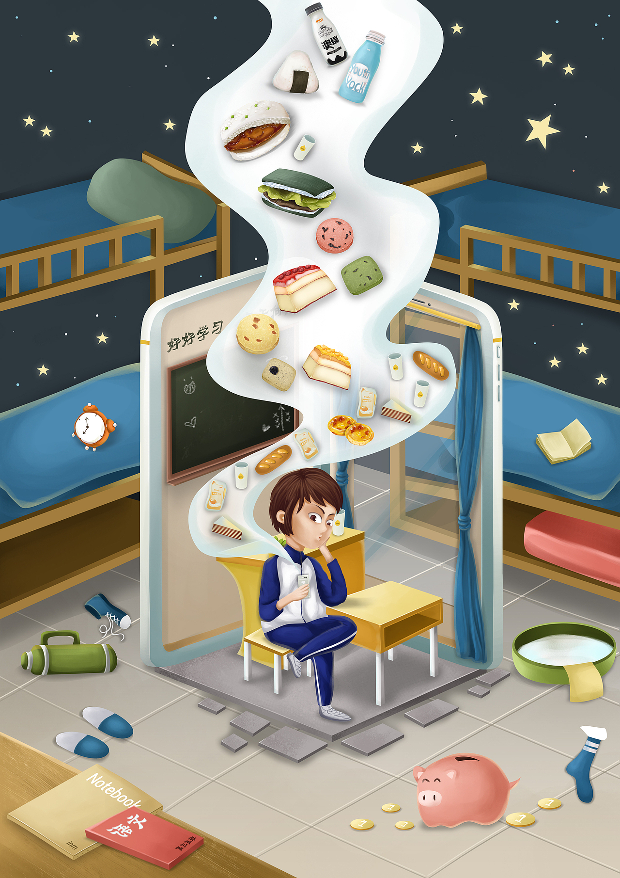 一鸣app2.0插图（图ZOTYyMDQzOTI=） - 商业插画 - 站酷设计师风太大你说什么原创素材 - 站酷ZCOOL