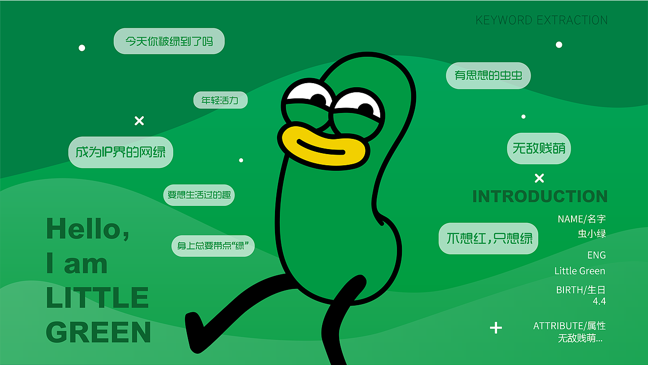 《虫小绿》微信表情包