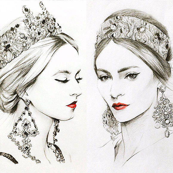 Dolce & Gabbana-Queen（图ZMzI4MzM5MjA=） - 商业插画 - 站酷设计师饭煮豪原创素材 - 站酷ZCOOL