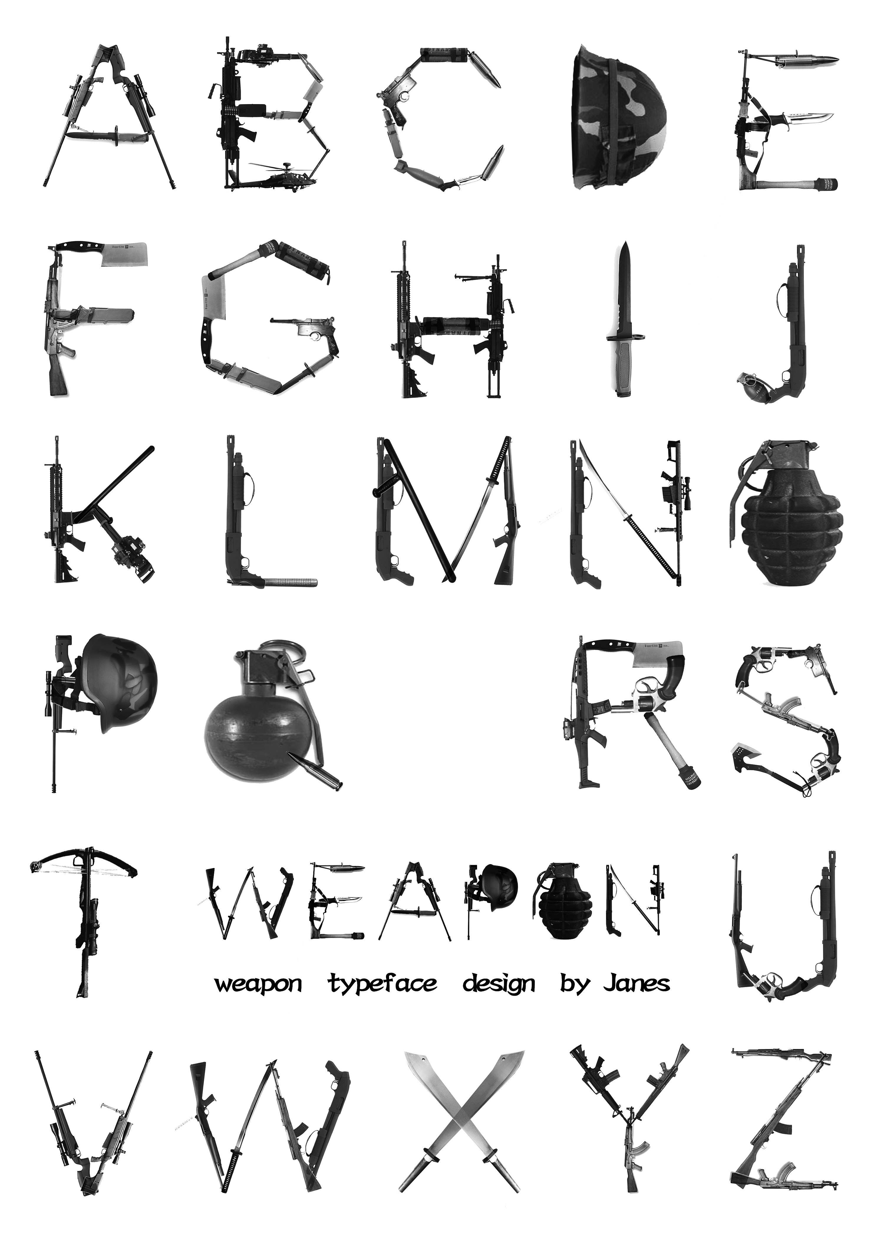 武器| 英文字母|平面|字体/字形|吴文犬 - 原创作品 - 站酷 (zcool)