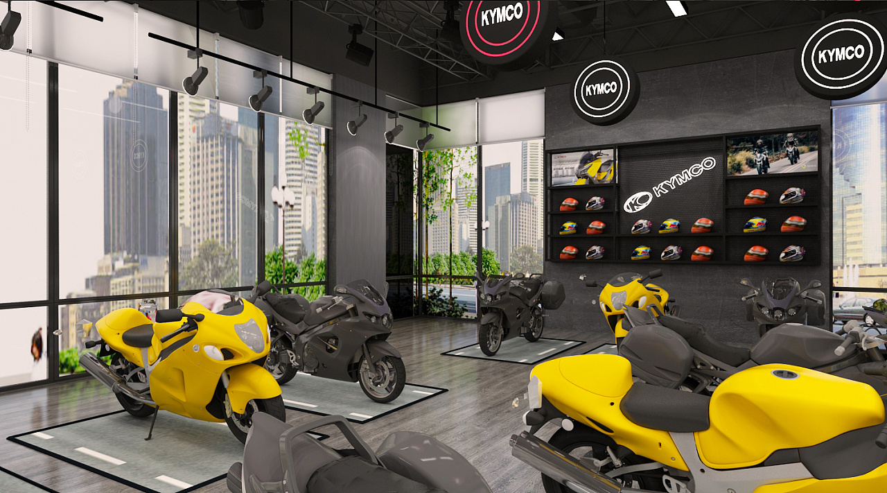 摩托车展厅|三维|场景|威鹏设计 - 原创作品 - 站酷 (zcool)