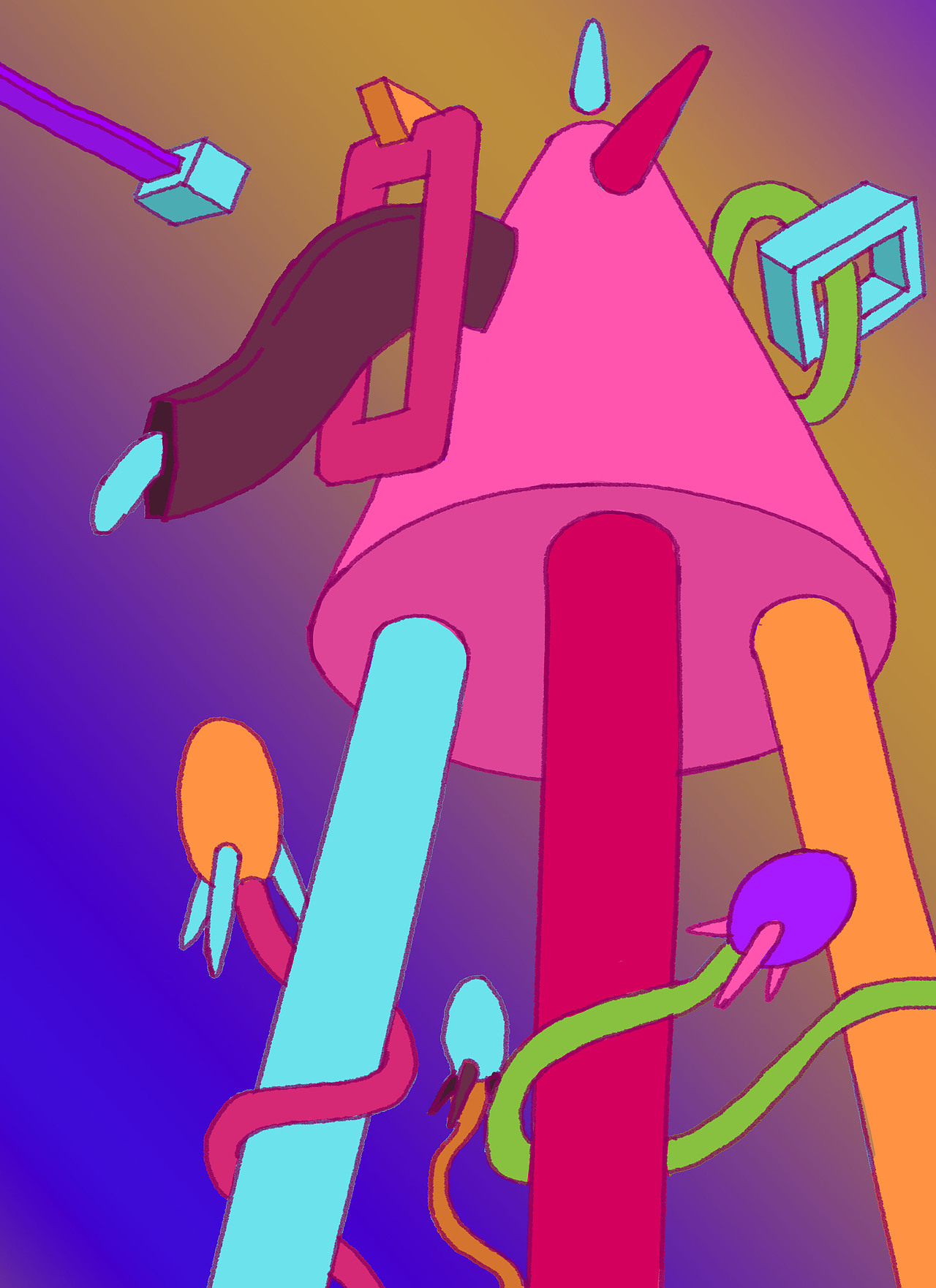 "蓝蓝”一号（图ZMTM2NDIxMDgw） - 新锐潮流插画 - 站酷设计师童司原创素材 - 站酷ZCOOL