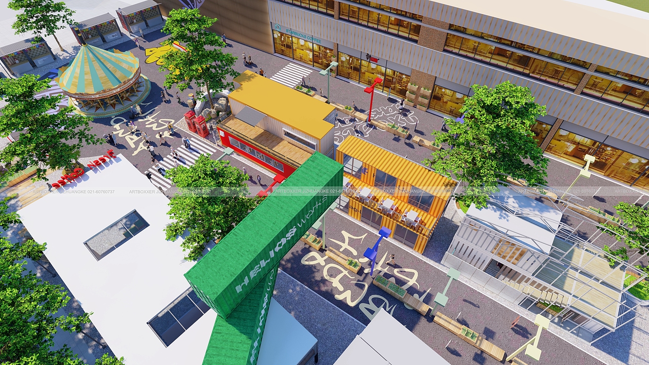 集装箱文创园 I 工业风集装箱创意商业街_上海集装客（图ZMjA3NzYwNzA0） - 建筑设计 - 站酷设计师集装客原创素材 - 站酷ZCOOL