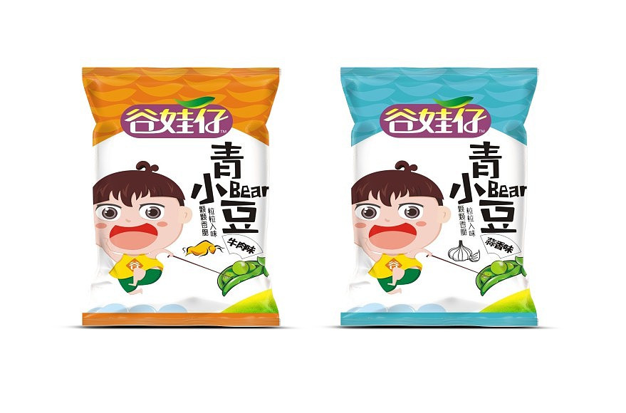 谷娃仔包装 谷娃仔卡通 原创 紫薯花生 青小豆包装 小青豆（图ZNTIwNjgyNzI=） - 包装 - 站酷设计师博生台合原创素材 - 站酷ZCOOL