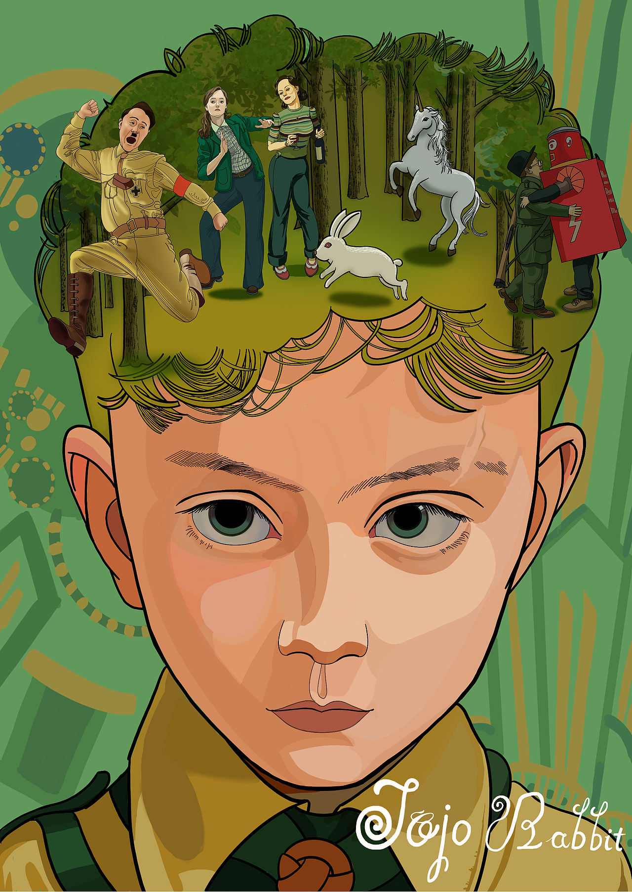 procreate作品乔乔的异想世界海报