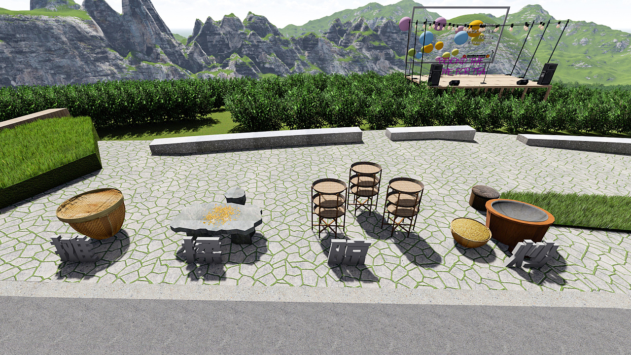 户外活动美陈效果图