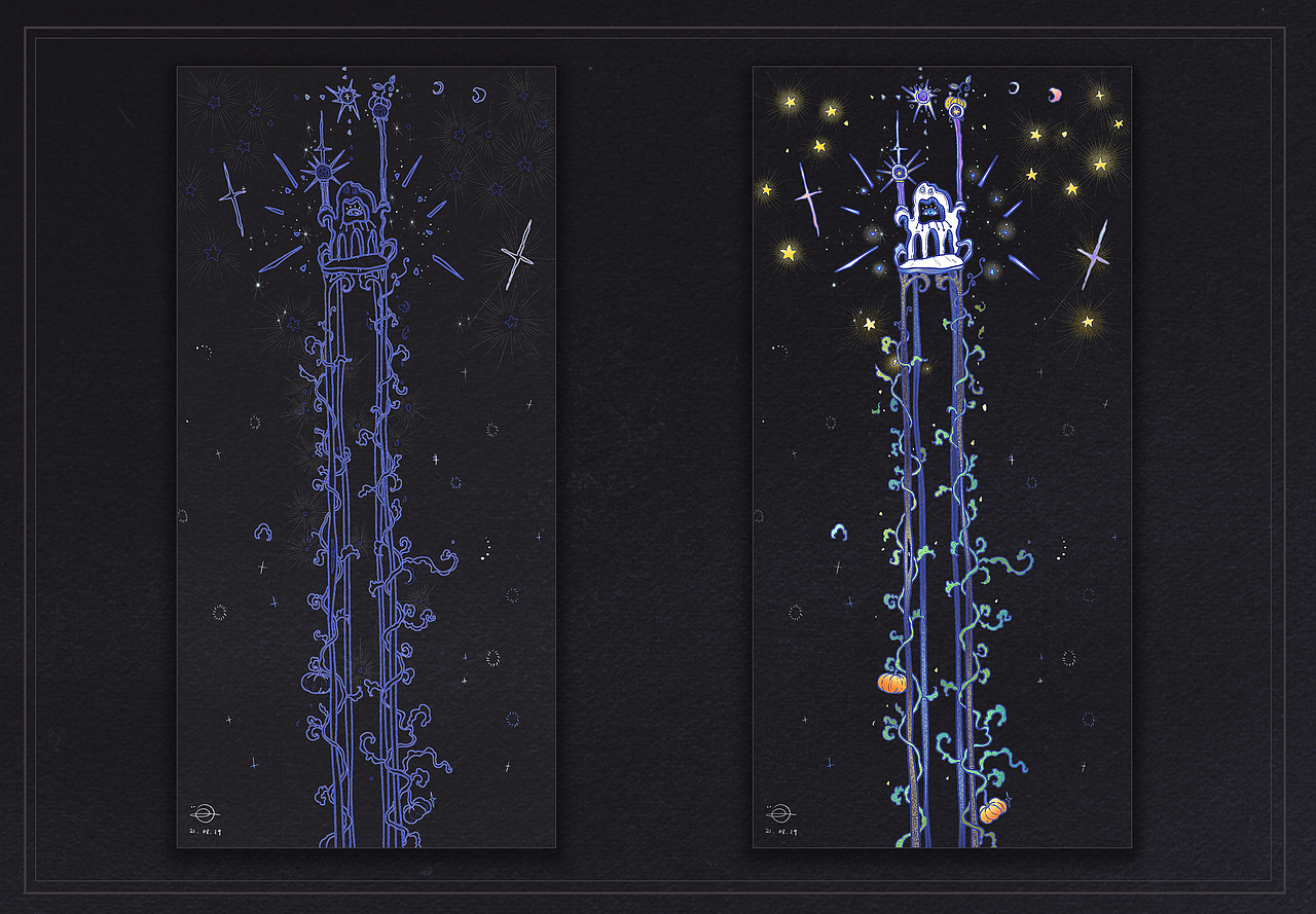 ·画 梦·
<br>潘神的迷宫 <br>最后女孩回到了地下王国 <br>国王和王后坐在高高的宝座上<br>等着她