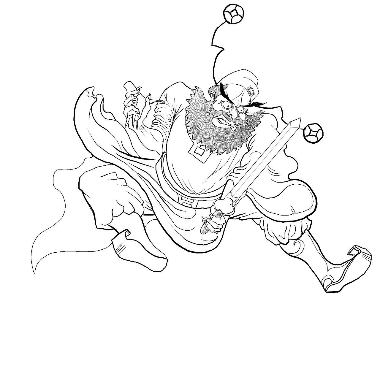 钟馗斩鬼(带步骤)