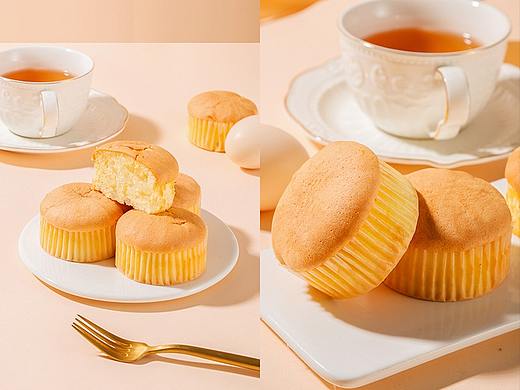 白桃味蛋糕-电商美食摄影