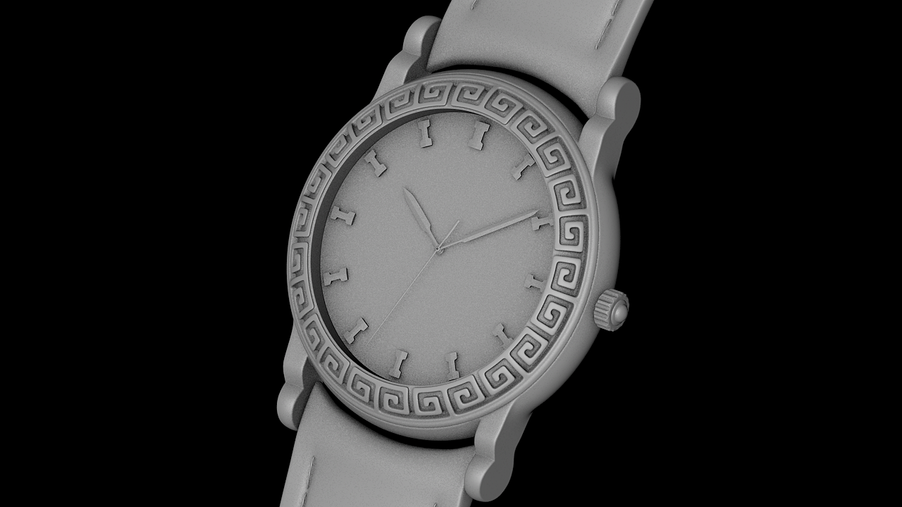 国风青铜手表建模