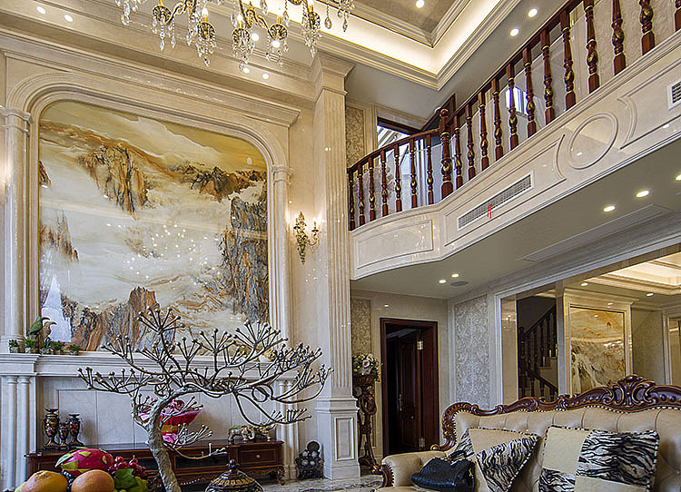 460平米聯(lián)排別墅歐式風(fēng)格裝修案例（圖ZMTEzNTYwOTEy） - 家裝設(shè)計(jì) - 站酷設(shè)計(jì)師華潯品味裝飾原創(chuàng)素材 - 站酷ZCOOL