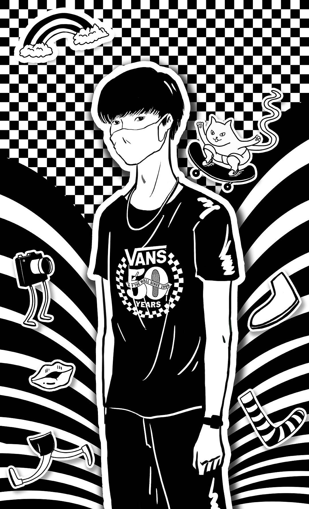 Vans主题插画（图ZMTI0MjY5NDAw） - 创作习作 - 站酷设计师班布BAMBOOH原创素材 - 站酷ZCOOL