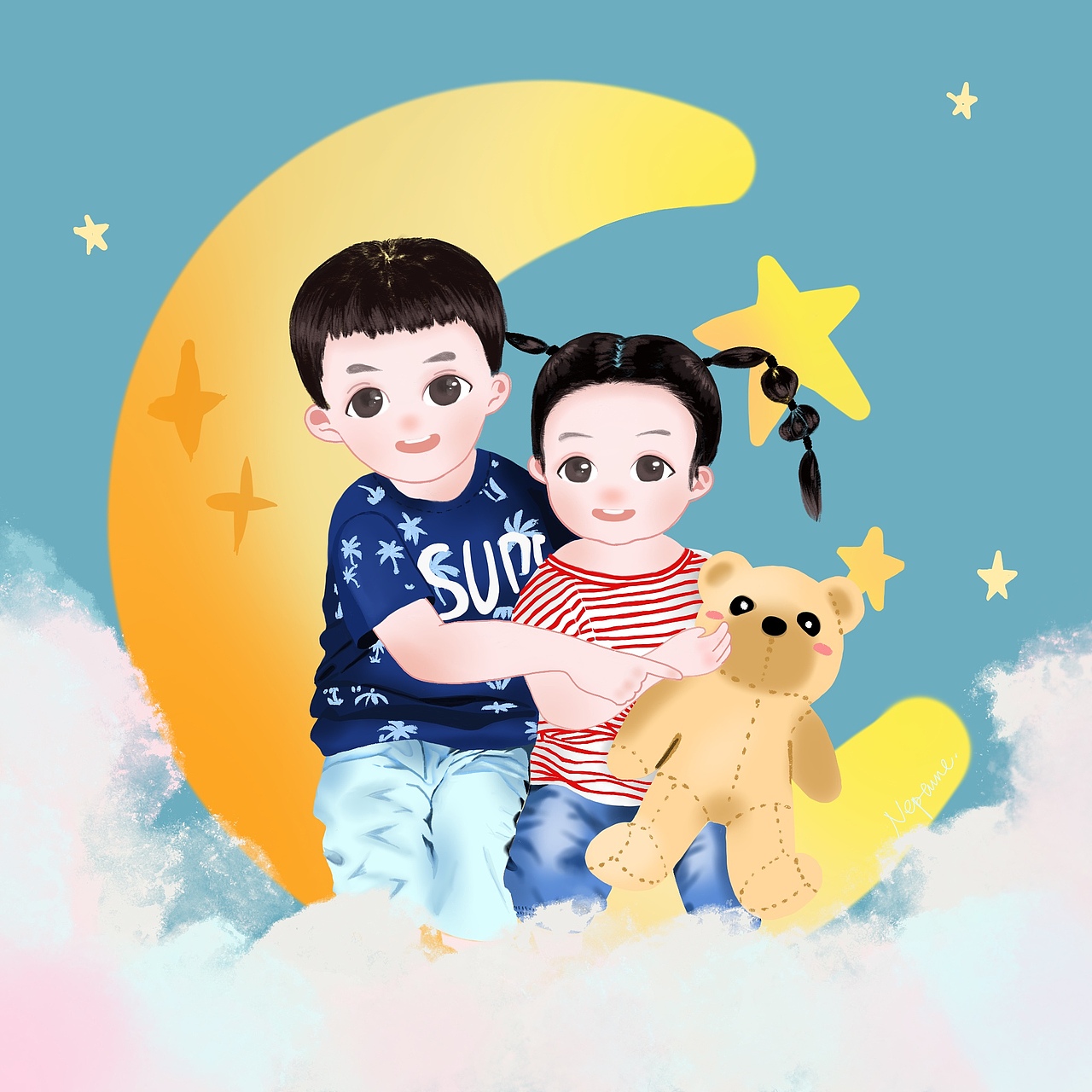 月亮小王子小公主