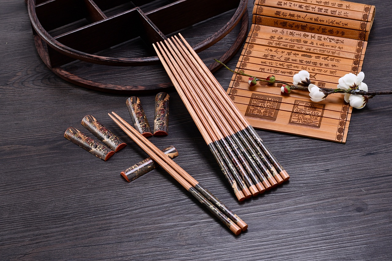 竹质筷子 小瘦鱼五双装竹筷子 筷子套装-阿里巴巴