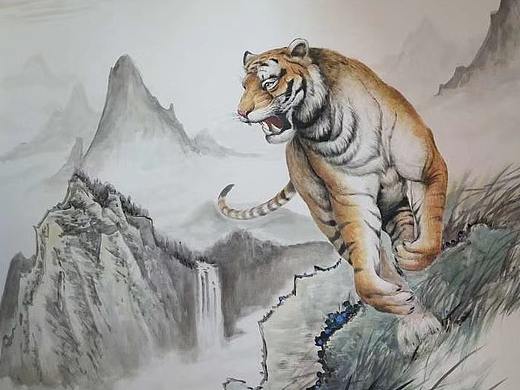 家装国画墙体彩绘,背景墙壁画,背景墙浮雕画
