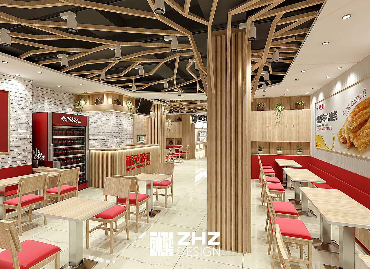 青岛特色餐饮店包子铺粥铺快餐店装修设计_Z32358901-站酷ZCOOL