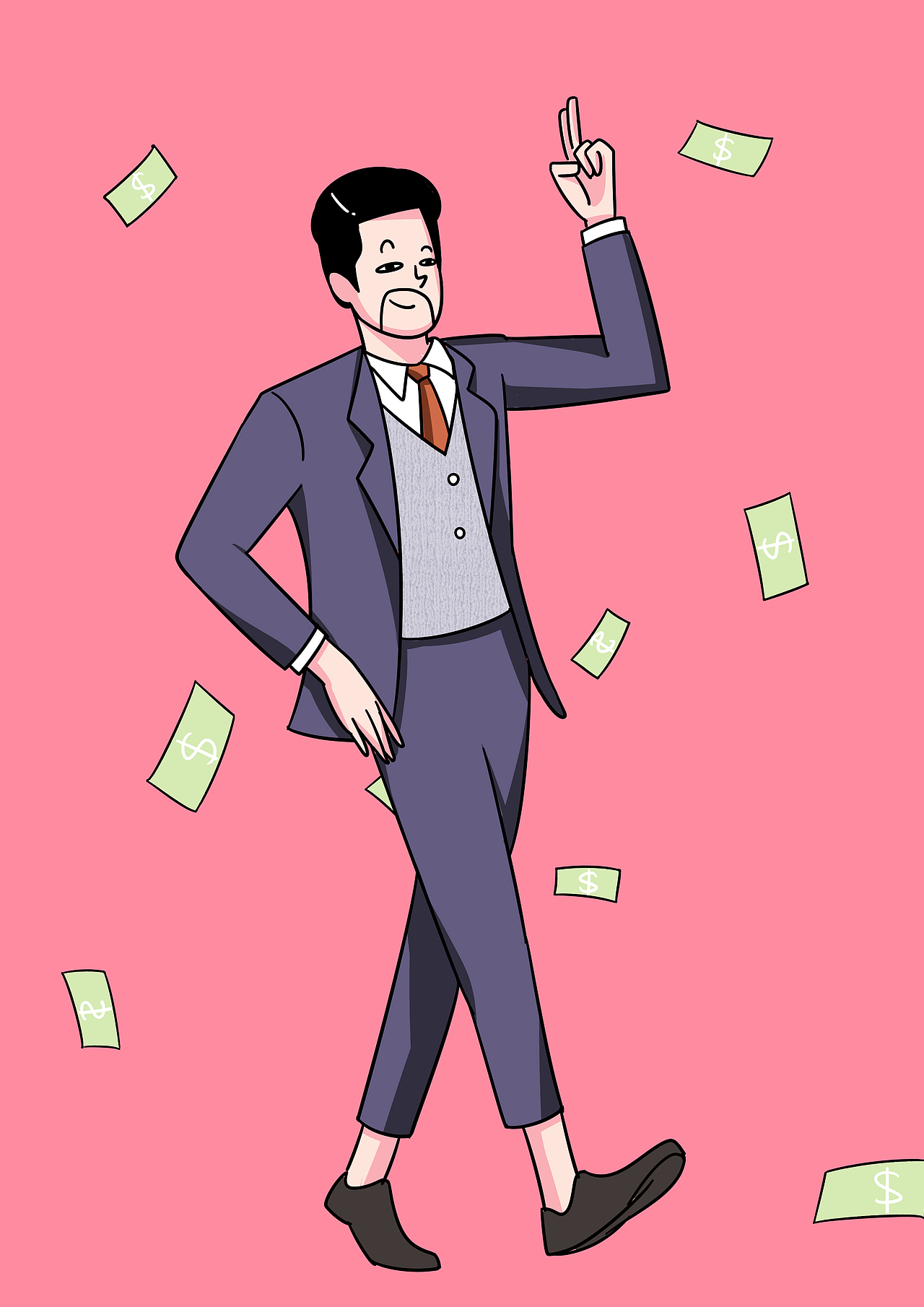 h5斜杠青年9099|插画|商业插画|六毛画屋_原创作品-站酷zcool