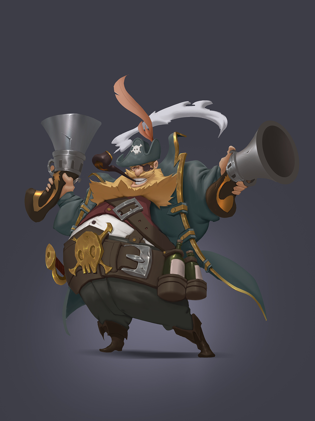 海盗大幅副|插画|游戏原画|htf呀_原创作品-站酷zcool