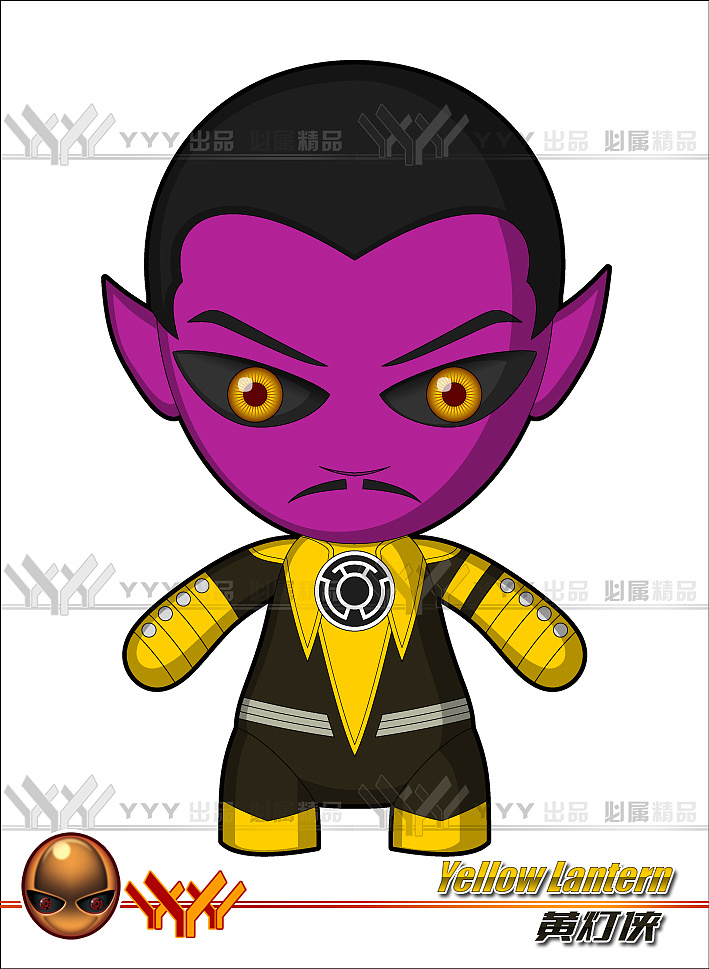 橙灯侠红灯侠美国超级英雄 dc系列 第三弹 七灯军团