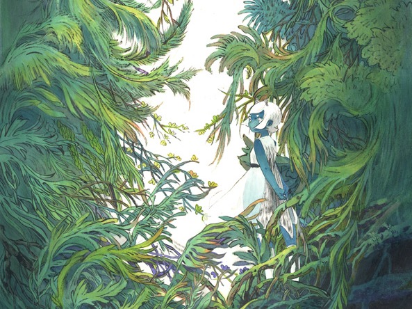 《密园》画集封面。附手绘过程