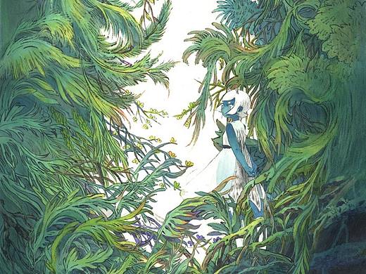 《密园》画集封面。附手绘过程