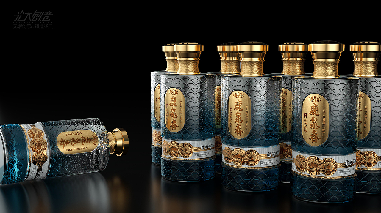 鹿泉春白酒包装设计