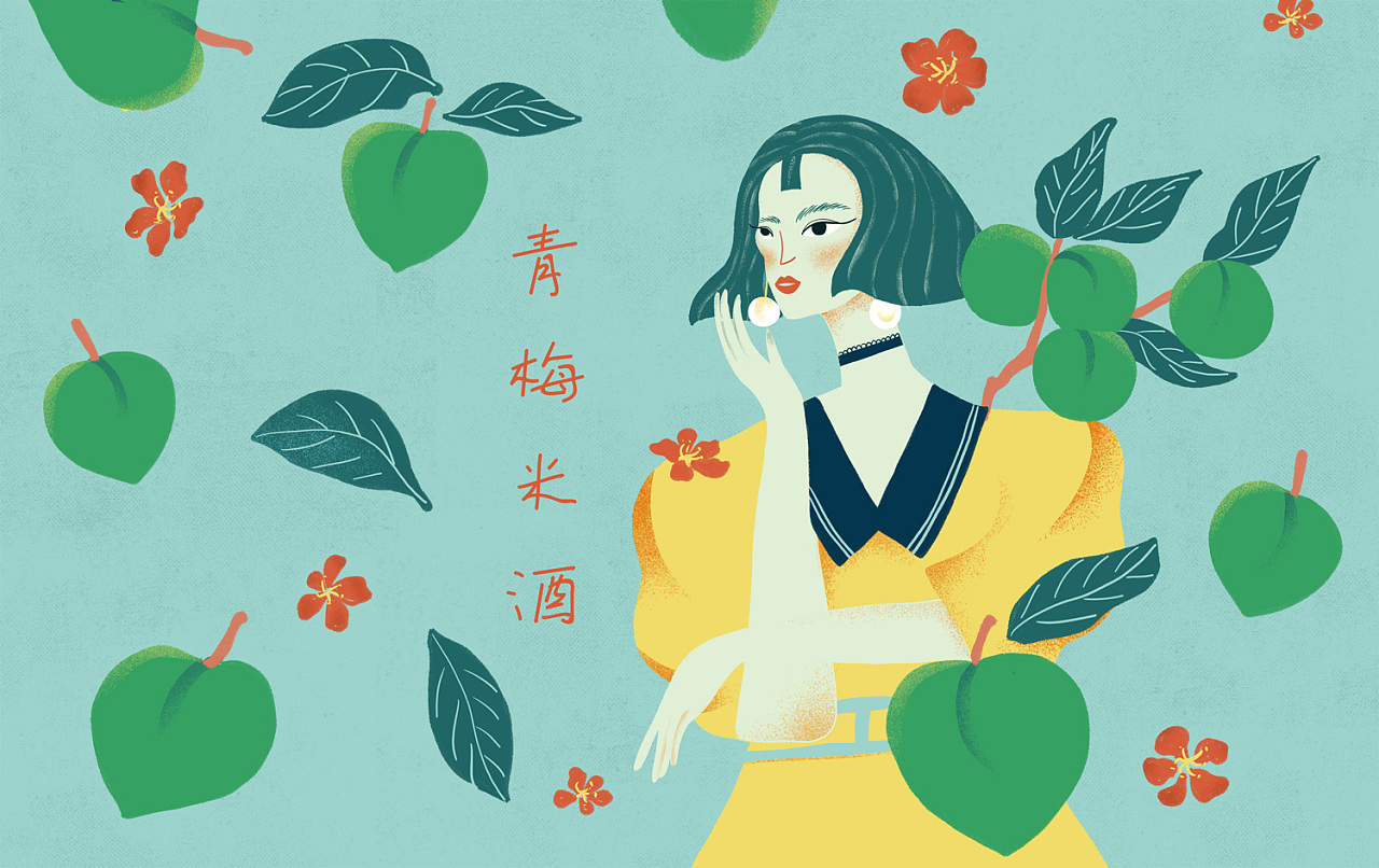 水果气泡酒插画包装设计|插画|商业插画|徐福琪插画设计 - 原创作品 -